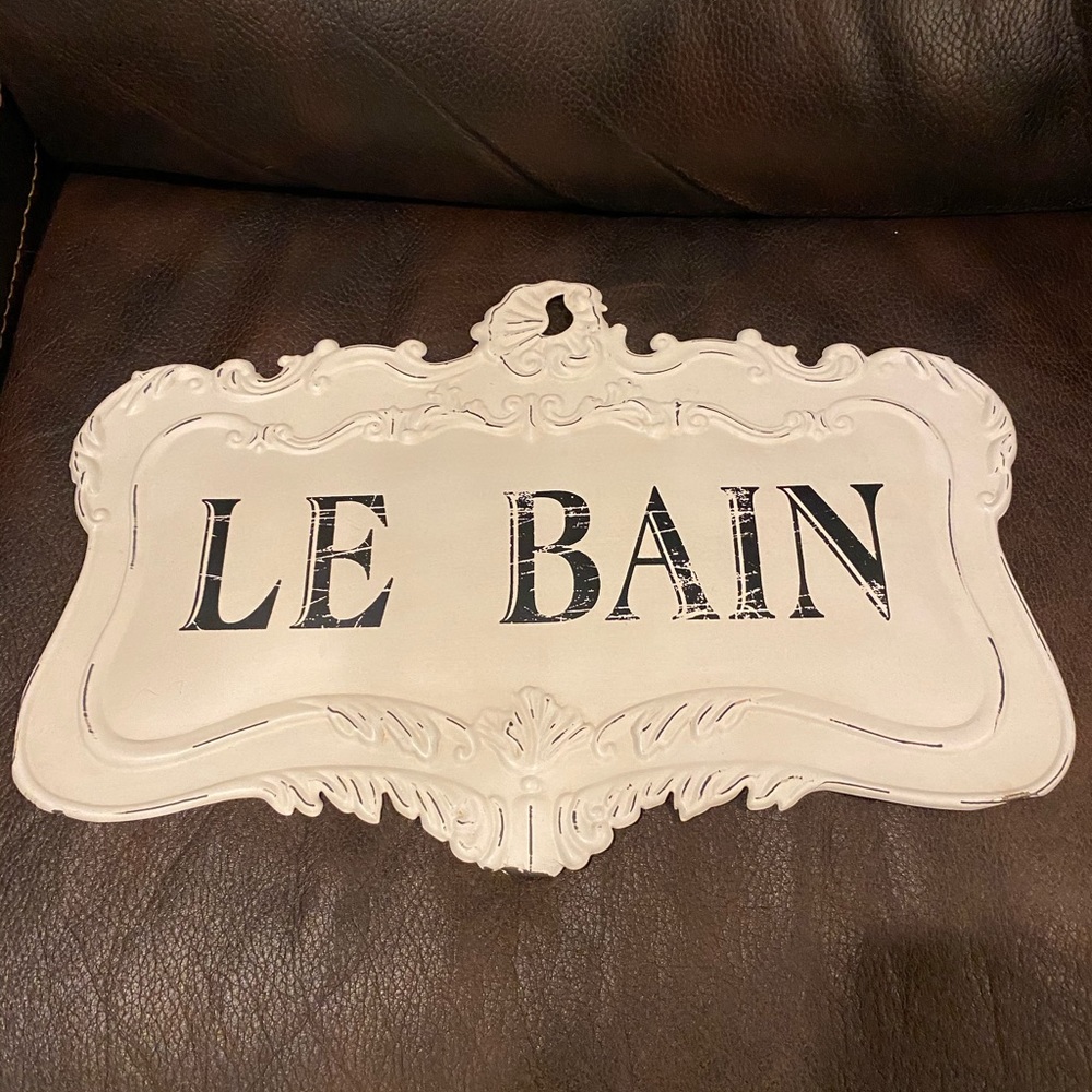 World Market Le Bain Bathroom Sign
